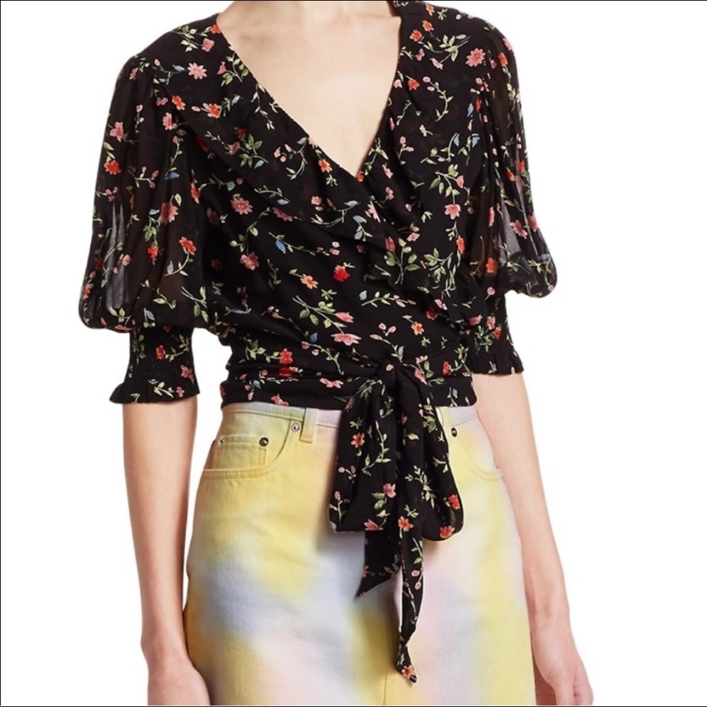 Ganni Wrap Top, size 38/Medium